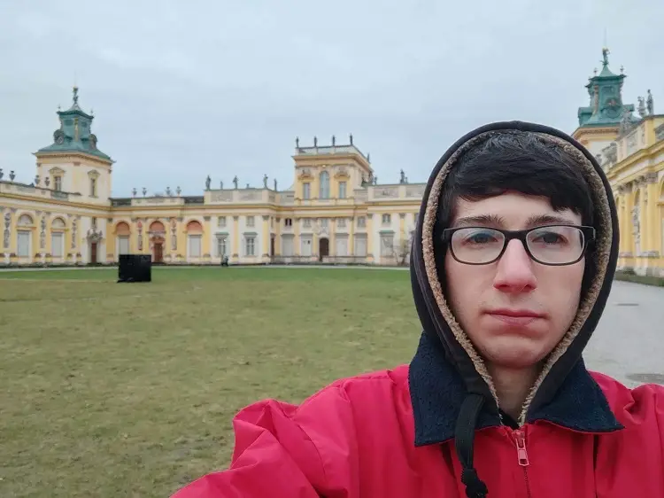 an image of myself in Warsaw
